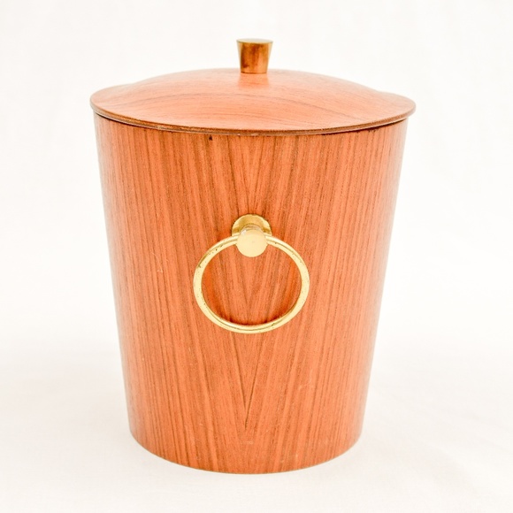 Mid-century teak ice bucket - Picture 1 of 4